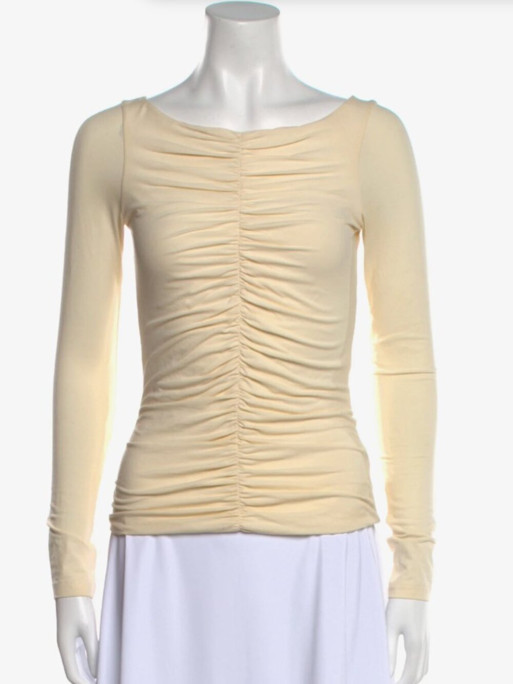 Khaite Bateau Neckline Long Sleeve Top (XS)